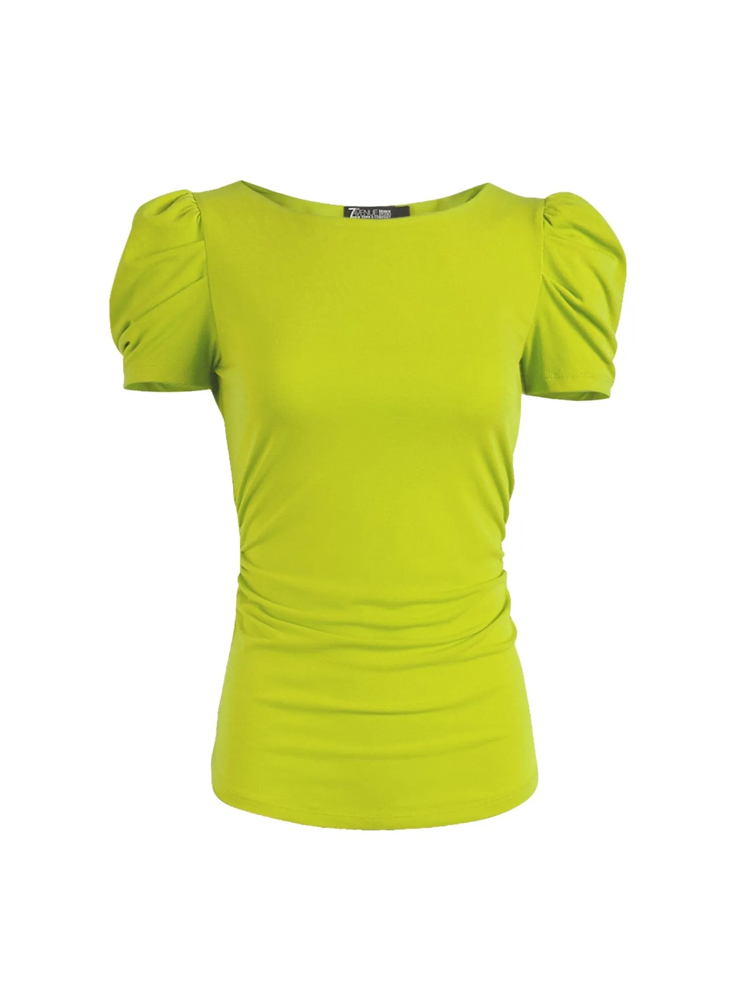 Ruched Puff-Sleeve Top - 7th Avenue