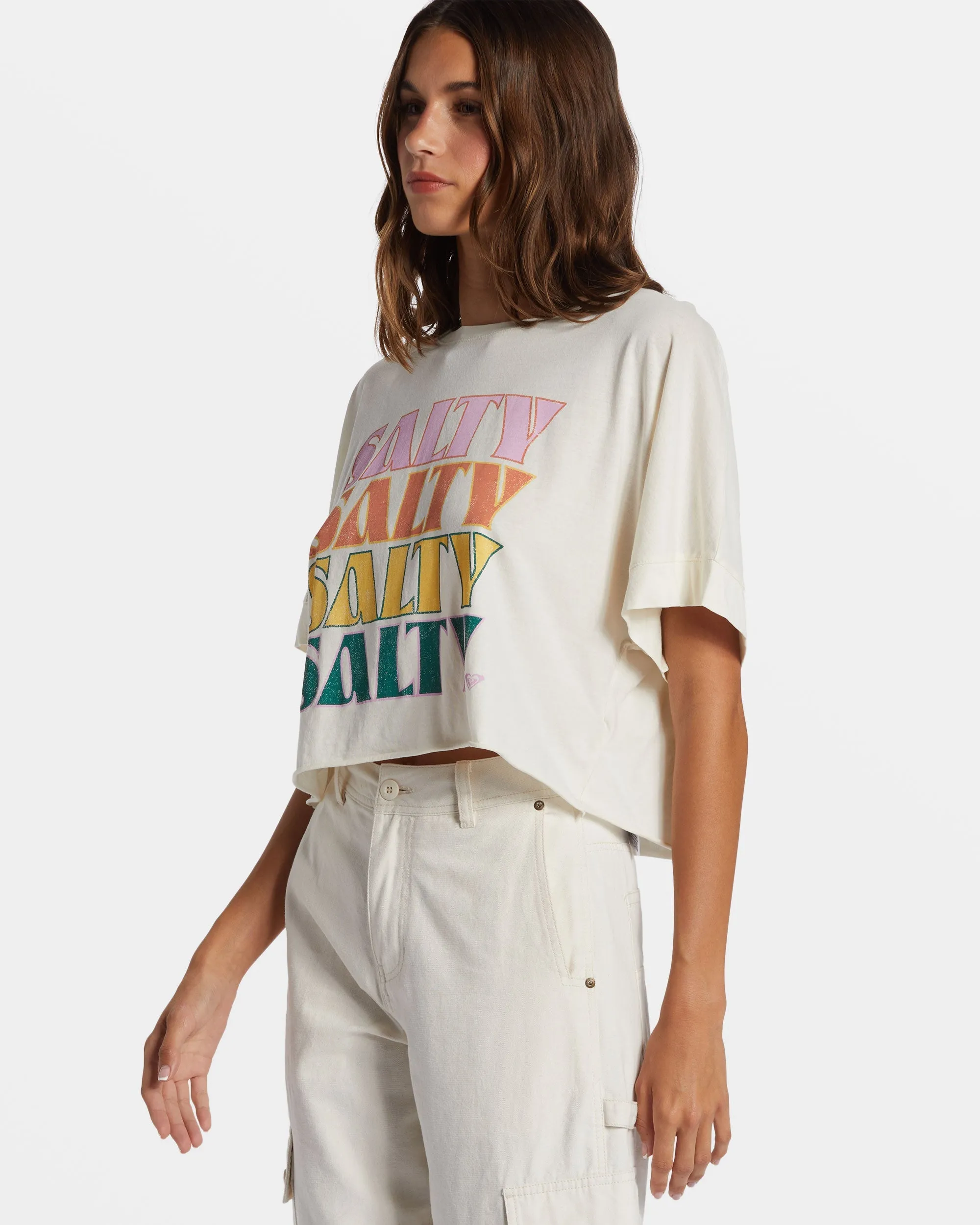 Salty Stack Short Sleeve T-Shirt - Egret
