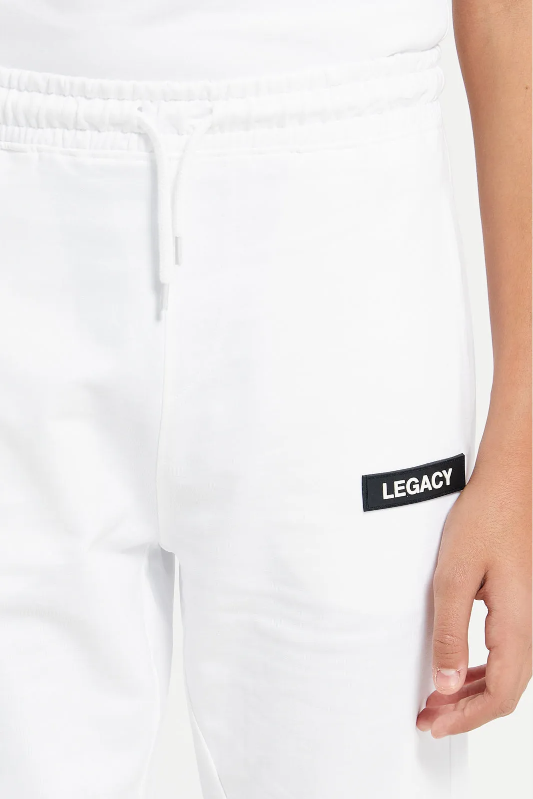 Senior Boys White Loungewear Active Shorts