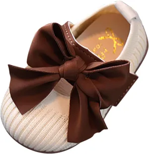 sfdgfhyf Kids Flat Sole Shoes Baby Fashion Single Shoes Children Princess Shoes Soft Soled Toddler Children (Beige, 6 Toddler)
