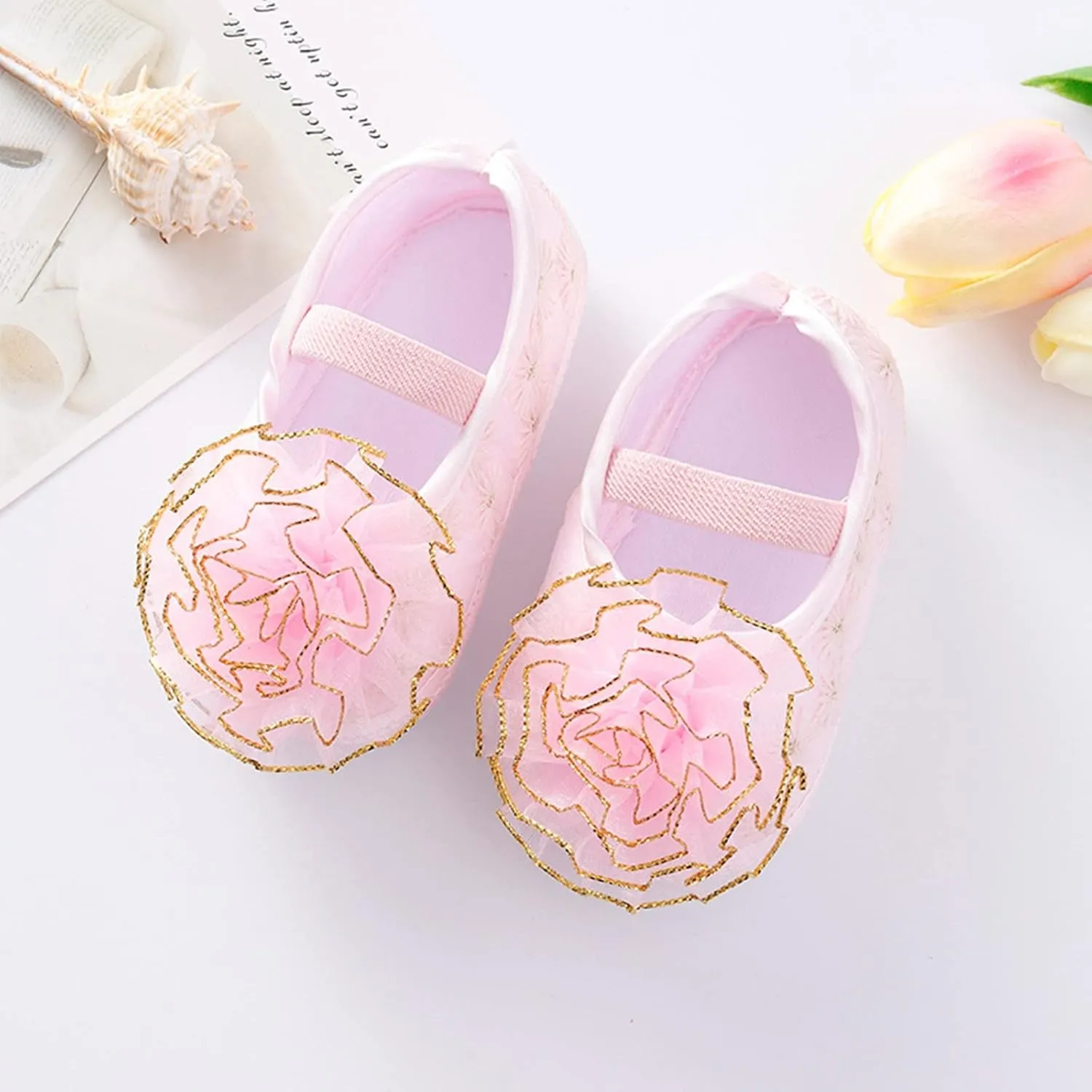 Shoes for 10 Year Old Girls Shoes Shoes Little Child Sole Princess Toddler Flowers Shoes Soft Cute Baby Wrestling Shoes