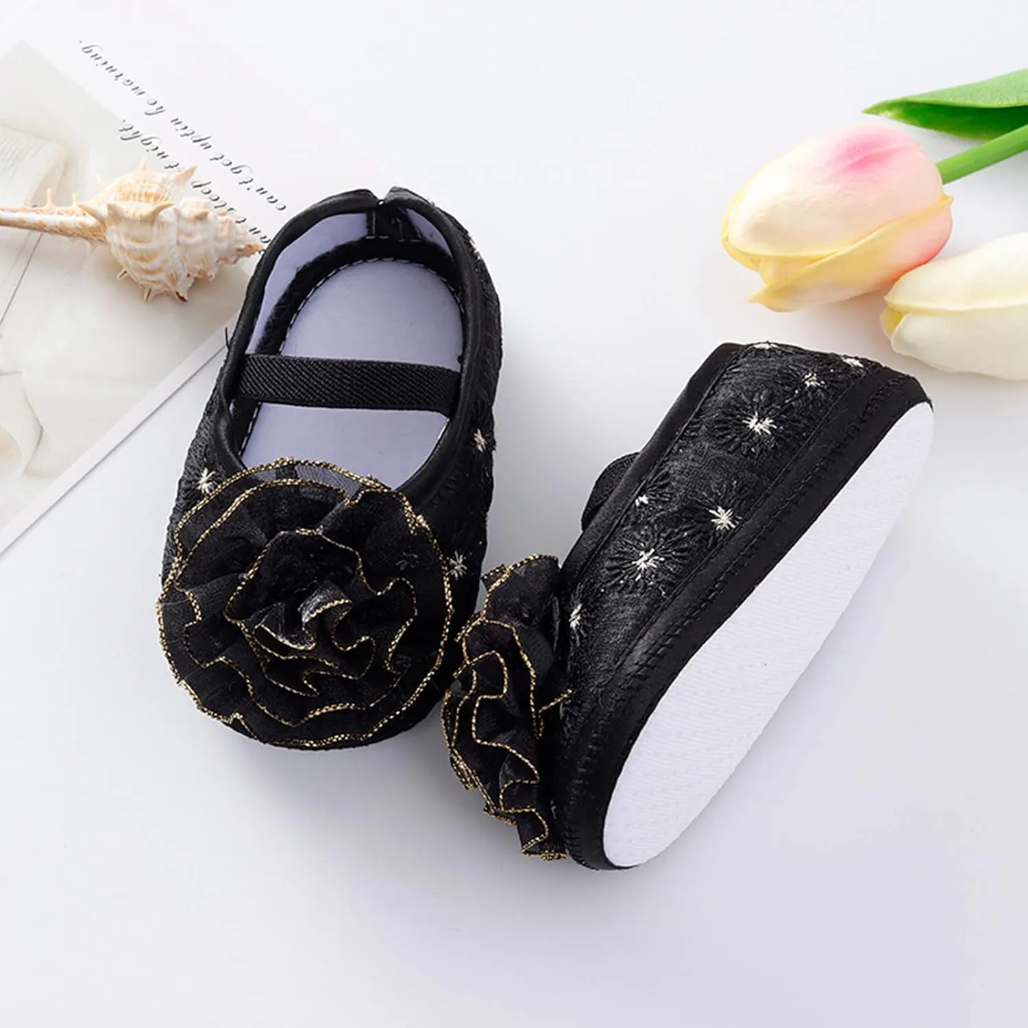 Shoes for 10 Year Old Girls Shoes Shoes Little Child Sole Princess Toddler Flowers Shoes Soft Cute Baby Wrestling Shoes