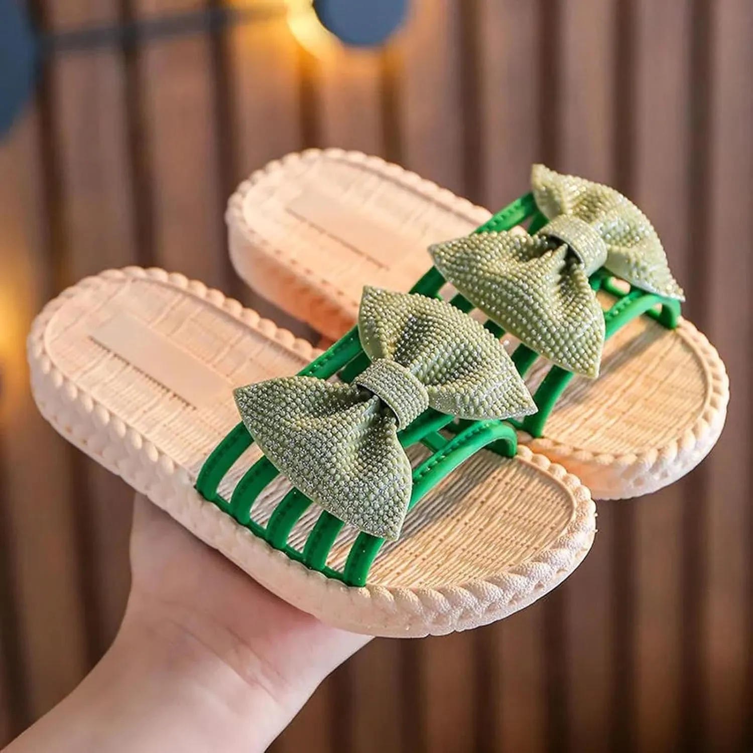 Shoes for Toddler Infant Girls Soild Bowknot Princress Shoes Soft Sole Non Slip First Prewalker Beach Shoes Sandals