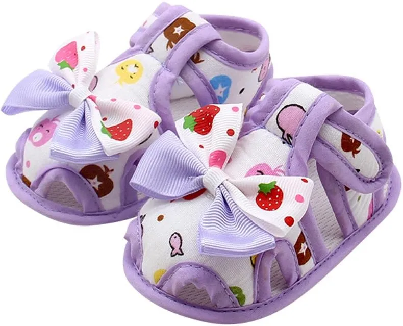 Shoes Infant Boys Girls Summer Sandals Rubber Sole Anti-Slip Sneakers Prewalkers First Walker Crib Shoes