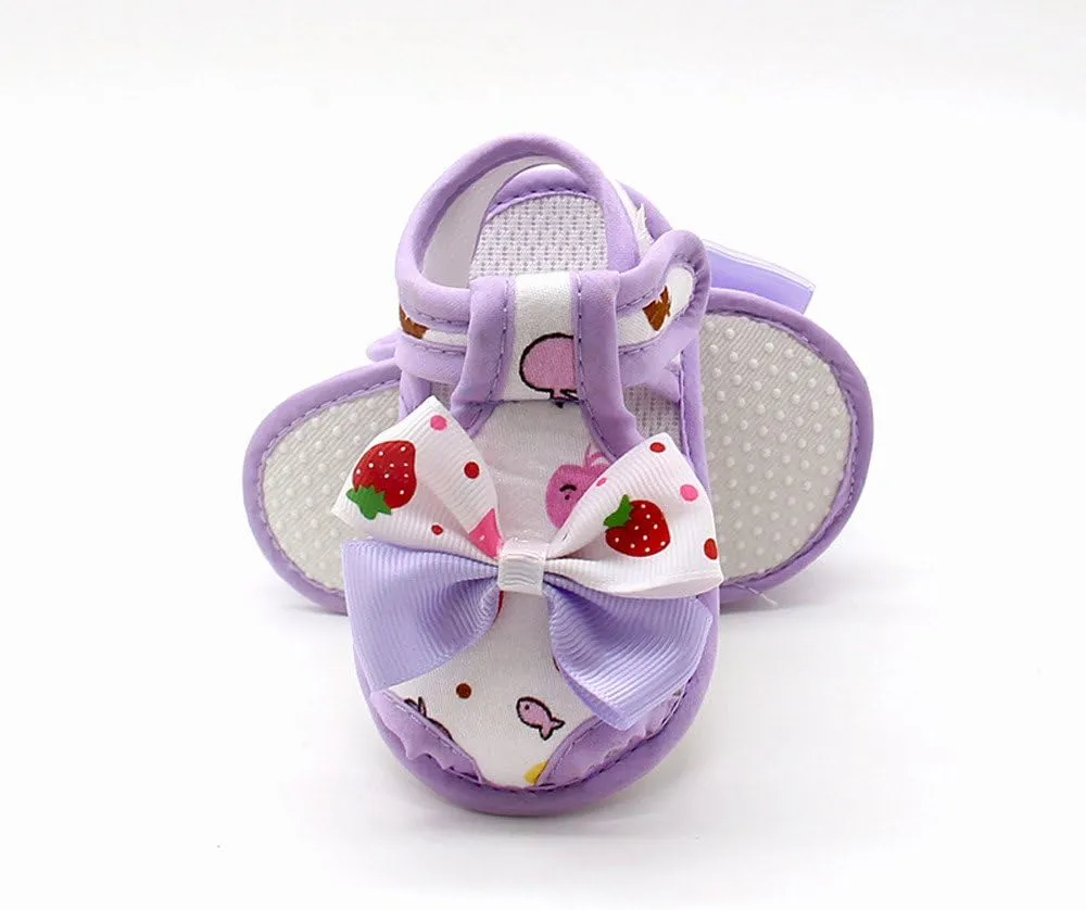 Shoes Infant Boys Girls Summer Sandals Rubber Sole Anti-Slip Sneakers Prewalkers First Walker Crib Shoes