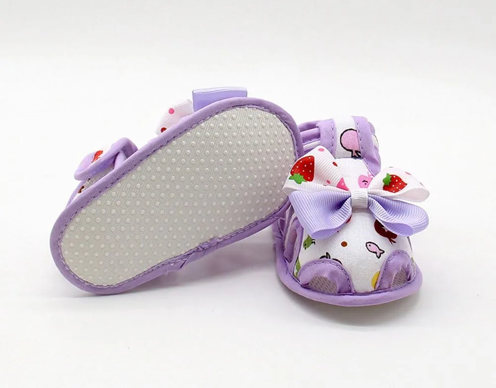 Shoes Infant Boys Girls Summer Sandals Rubber Sole Anti-Slip Sneakers Prewalkers First Walker Crib Shoes