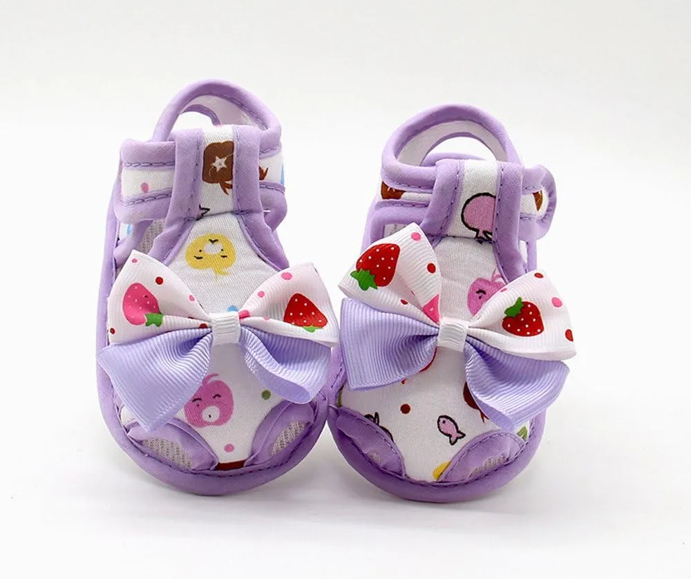 Shoes Infant Boys Girls Summer Sandals Rubber Sole Anti-Slip Sneakers Prewalkers First Walker Crib Shoes