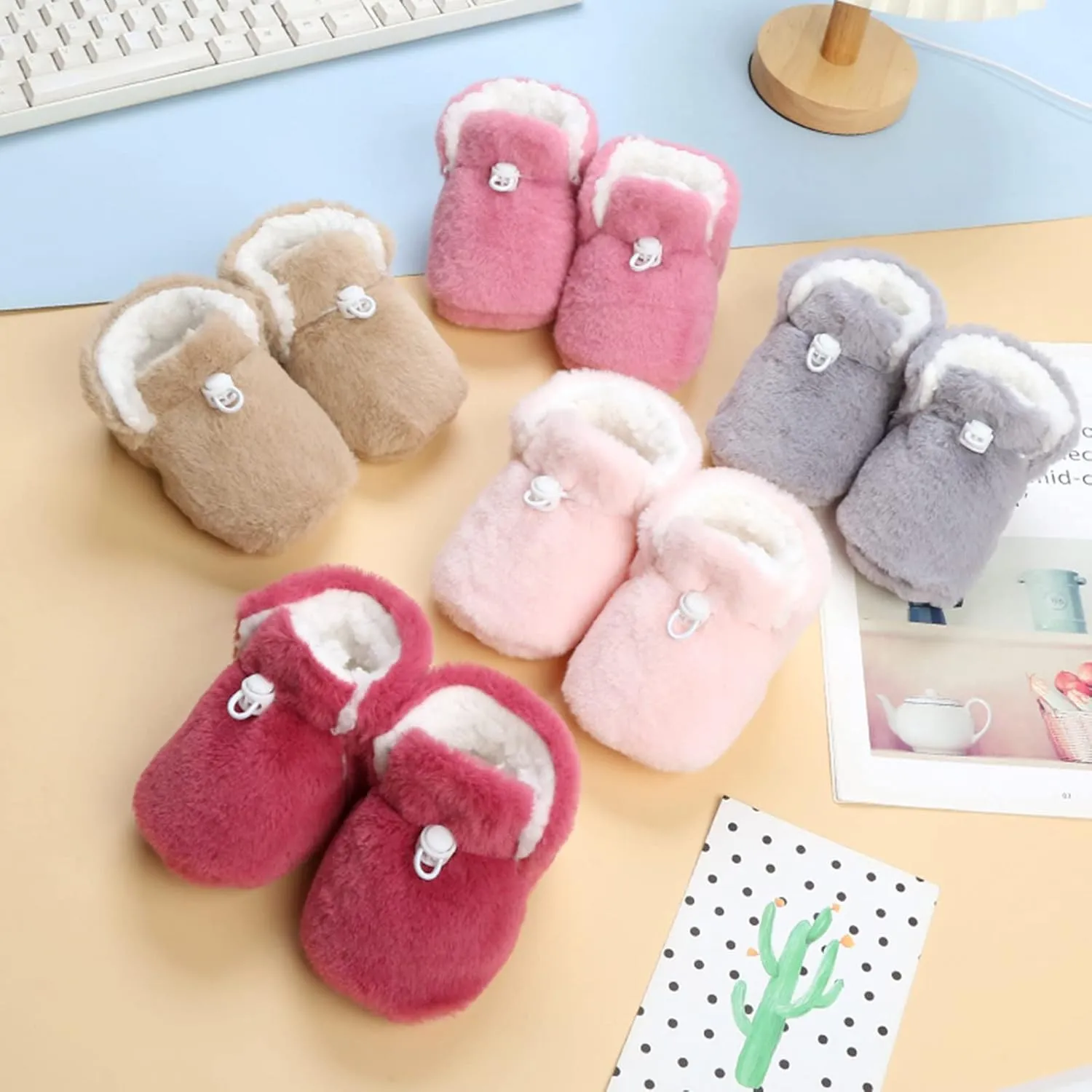 Short Shoes for Baby Shoes Toddler Boots Soft Bottom Toddler Shoes Plus Velvet Thick Non Slip Large Cotton Shoes