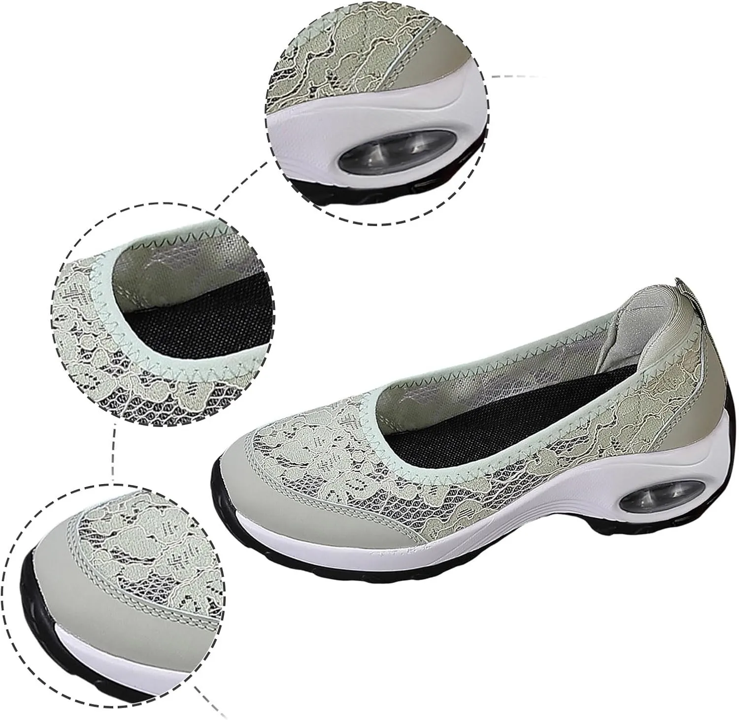 Slip on Walking Shoes Women Non Slip Memory Foam Comfortable Running Shoes Breathable Mesh Sports Workout Tennis Shoes Ladies 2024 Fashion Sneakers