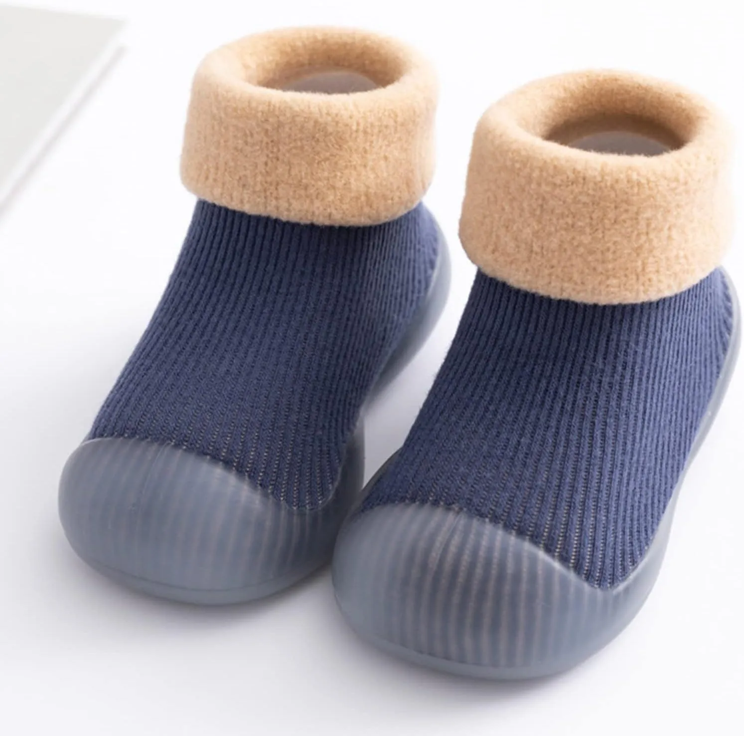 Slippers for Teen Boys Girls Socks Slipper Soft Baby Boys Rubber Shoes Sole Solid Children's Slippers for Boys