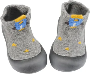Slippers Infant Cozy Ankle Booties Non-Skid Slipper Shoes with Rubber Sole Soft Running Shoes for Infant Boys Girls