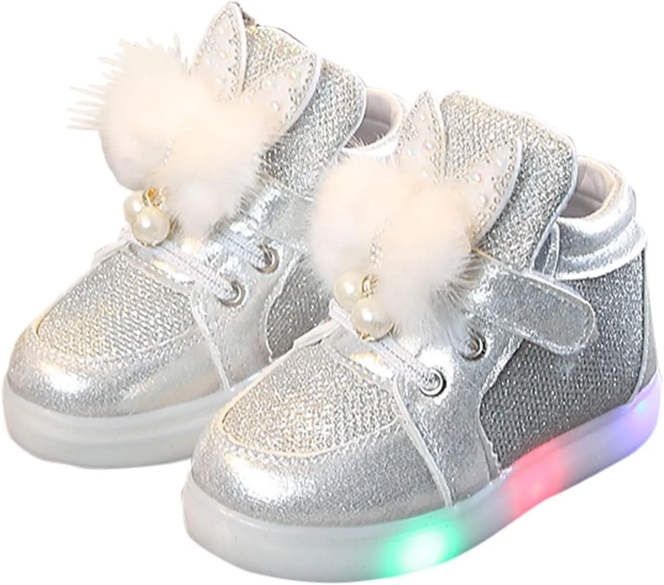 Sneakers for Girls Fashion Luminous Light Up Shoes for Girls Running Walking Soft Bottom Sports Shoes with Anti-Slip Sole
