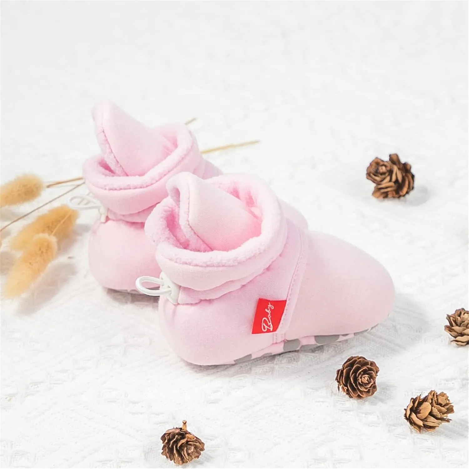 SOFMUO Unisex Baby Girl Boy Slippers Lightweight Non-Slip Indoor Moccasins House Shoes Toddler Booties
