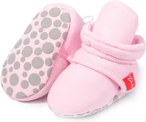 SOFMUO Unisex Baby Girl Boy Slippers Lightweight Non-Slip Indoor Moccasins House Shoes Toddler Booties