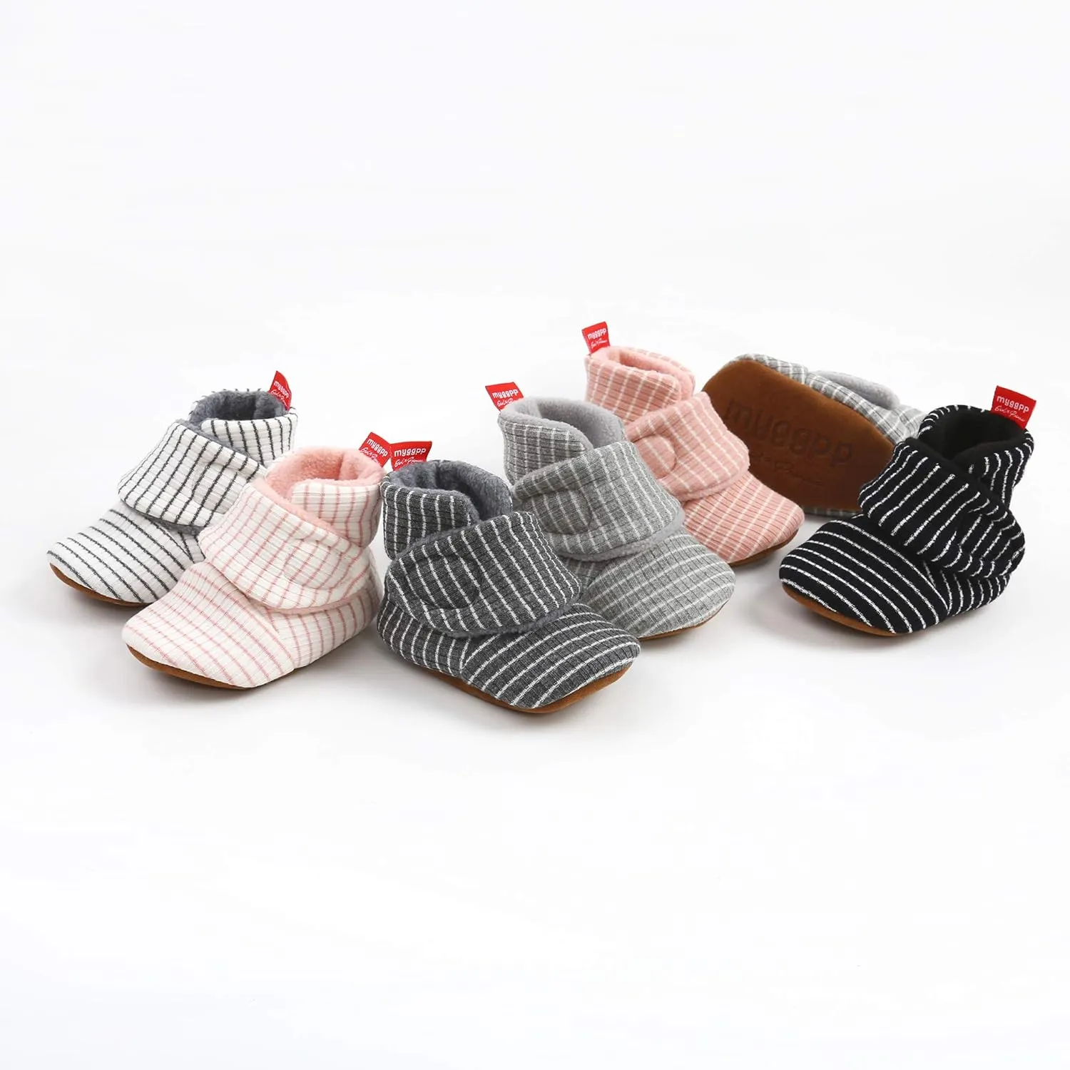 SOFMUO Unisex Baby Girl Boy Slippers Lightweight Non-Slip Indoor Moccasins House Shoes Toddler Booties