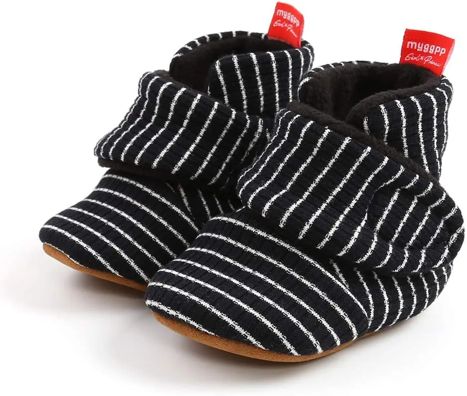 SOFMUO Unisex Baby Girl Boy Slippers Lightweight Non-Slip Indoor Moccasins House Shoes Toddler Booties