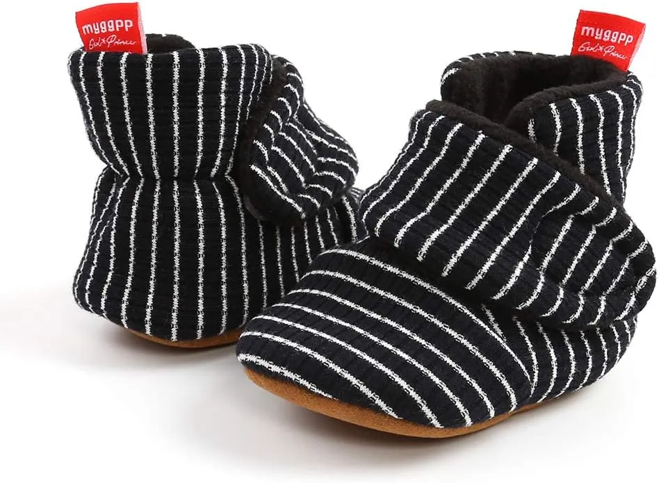SOFMUO Unisex Baby Girl Boy Slippers Lightweight Non-Slip Indoor Moccasins House Shoes Toddler Booties
