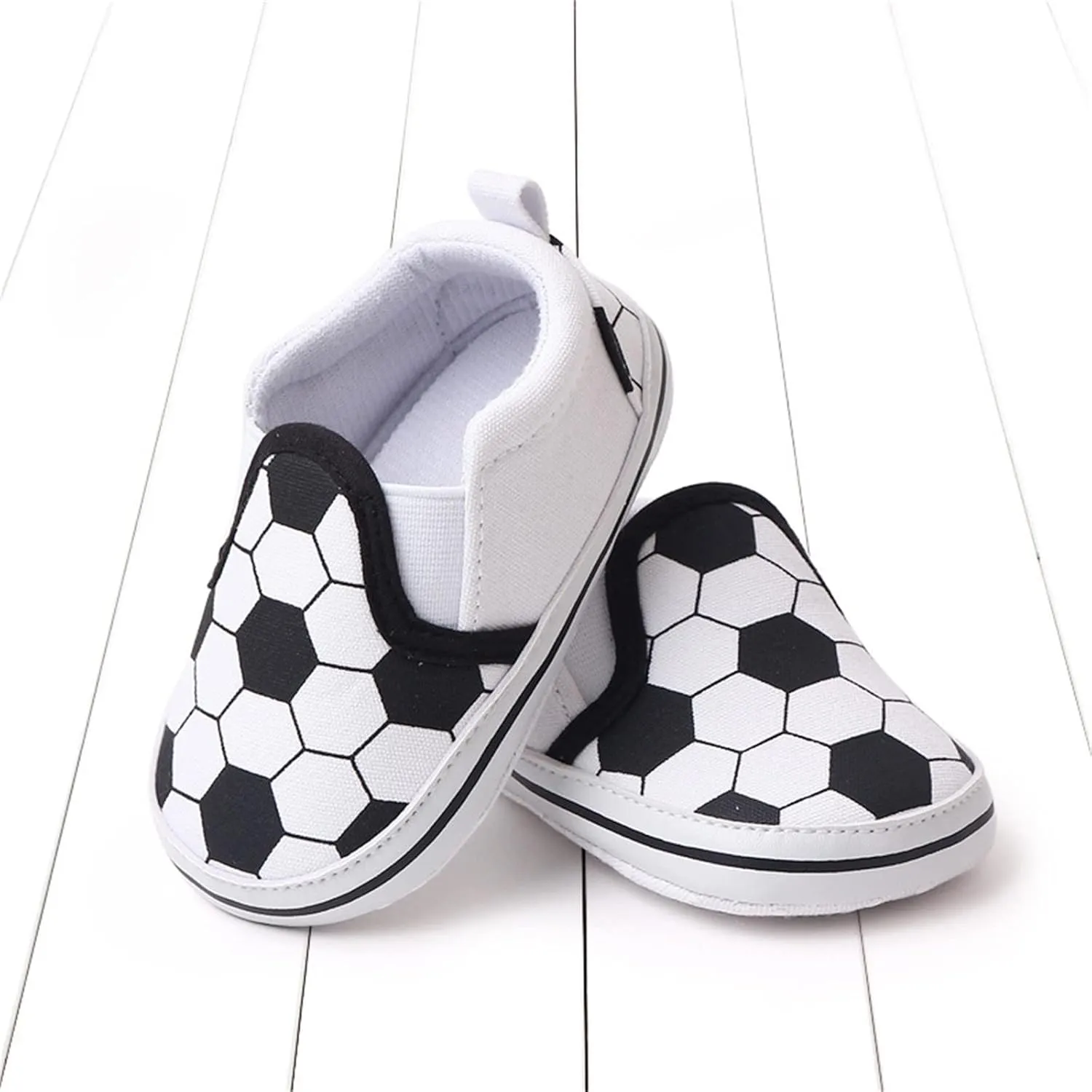 Spring and Summer Children Baby Toddler Shoes Boys and Girls Casual Shoes Flat Bottom Light Slip On Comfortable Football Print Toddler Shoes That Make Noise