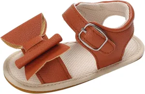 Spring and Summer Children Baby Toddler Shoes Boys and Girls Sandals Solid Color Bow Buckle Toddler Girl Sandals