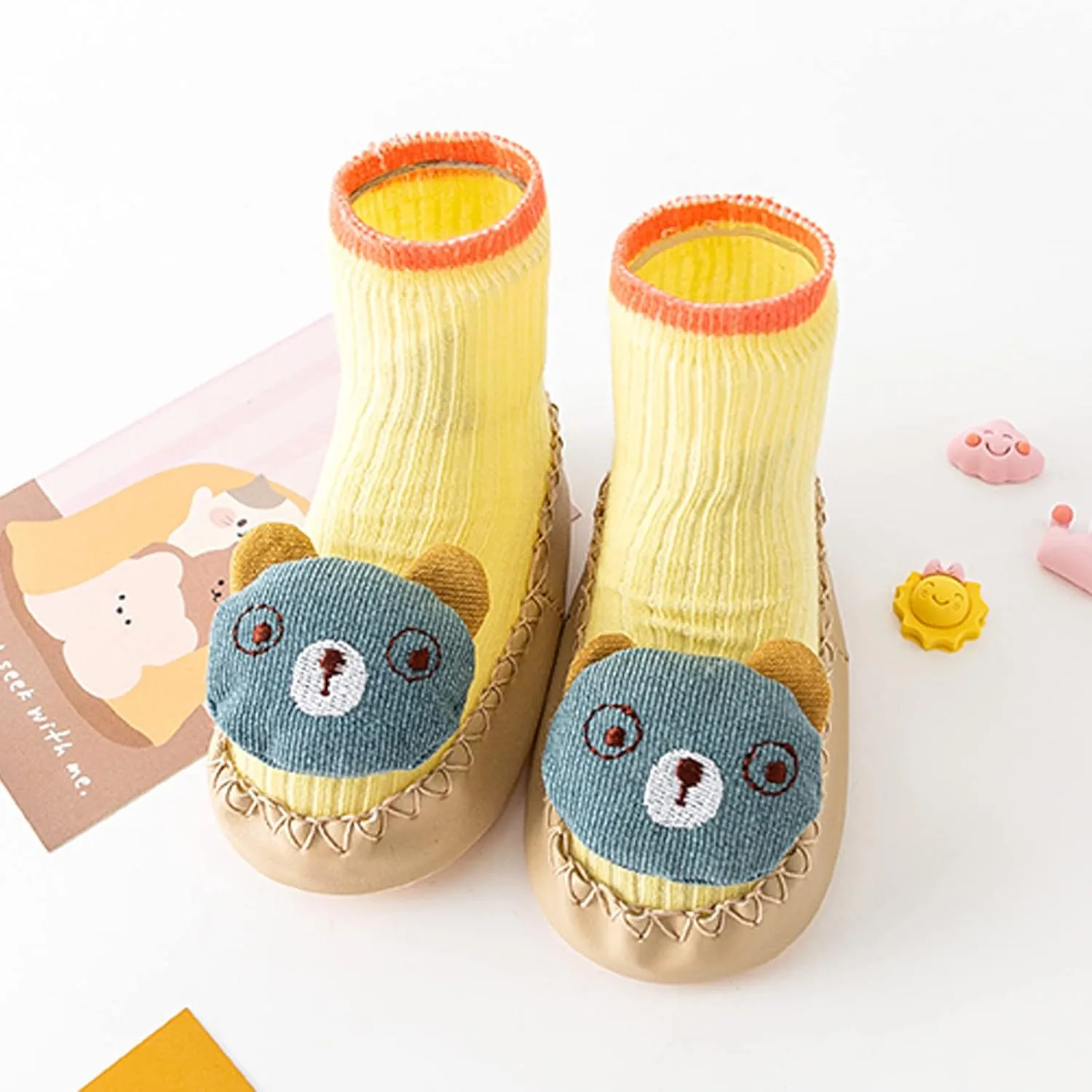Spring and Summer Children Infant Shoes Soft Soles Non Slip High Top Breathable Comfortable Cute Slip on Shoes Size 4