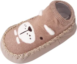 Spring and Summer Children Infant Toddler Shoes Boys and Girls Floor Shoes Low Slip On Soft and Toddler Shoes 9 Girl (Khaki, 6-12 Months)