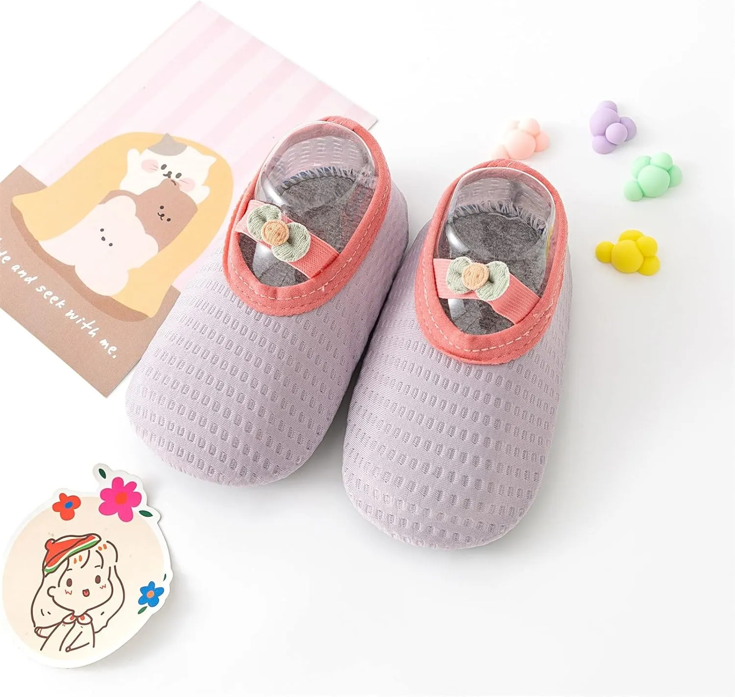 Spring and Summer Children Infant Toddler Shoes Boys and Girls Lightweight Mesh Breathable Comfortable Cute Bow Solid Color Infant Shoes Size 4