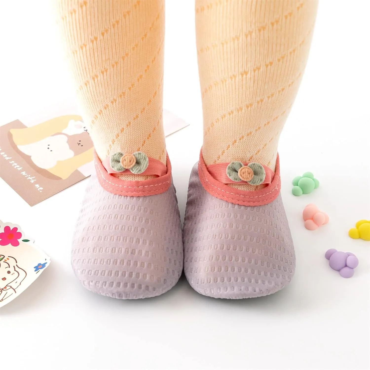 Spring and Summer Children Infant Toddler Shoes Boys and Girls Lightweight Mesh Breathable Comfortable Cute Bow Solid Color Infant Shoes Size 4