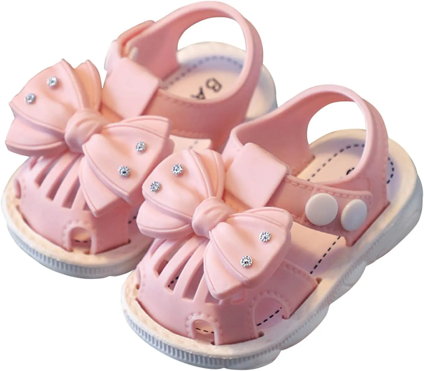 Summer Baby Kids Girls' Sandals Shoes Anti-skid Soft Soles Small Children's Flower Decorative Princess Shoes Classic R-795 Pink 6.5