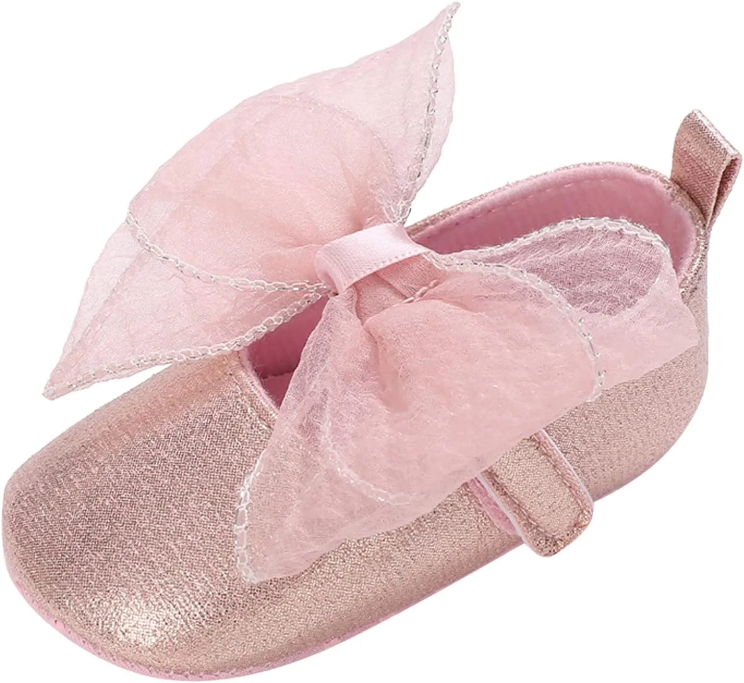 Summer Children Infant Infant Shoes Girls Sports Flat Bottom Round Toe Ribbon Bow Hook Loop Baby Shoes Size 4 Girls