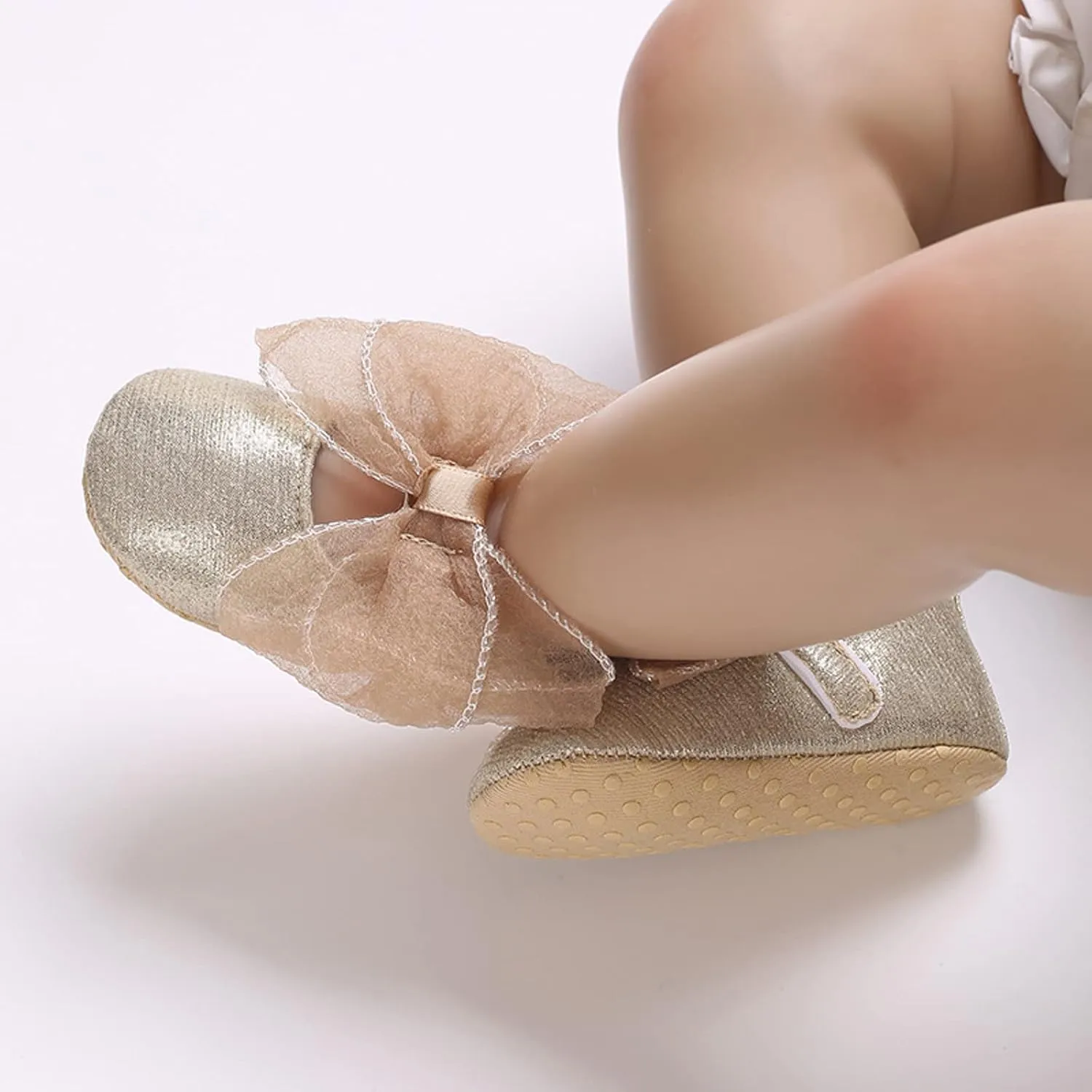 Summer Children Infant Toddler Shoes Girls Sports Flat Bottom Round Toe Ribbon Bow Hook Loop Baby First alker