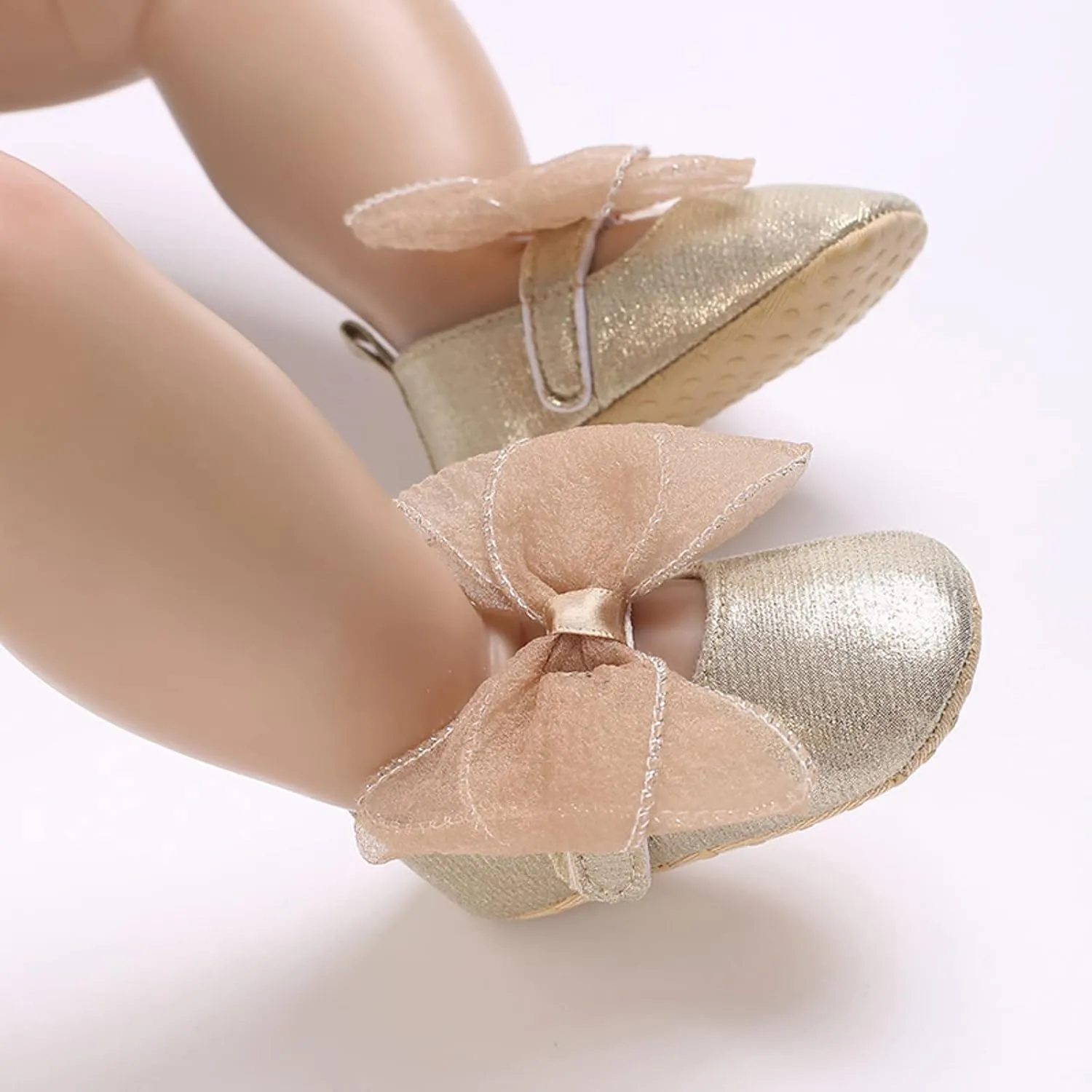 Summer Children Infant Toddler Shoes Girls Sports Flat Bottom Round Toe Ribbon Bow Hook Loop Baby First alker