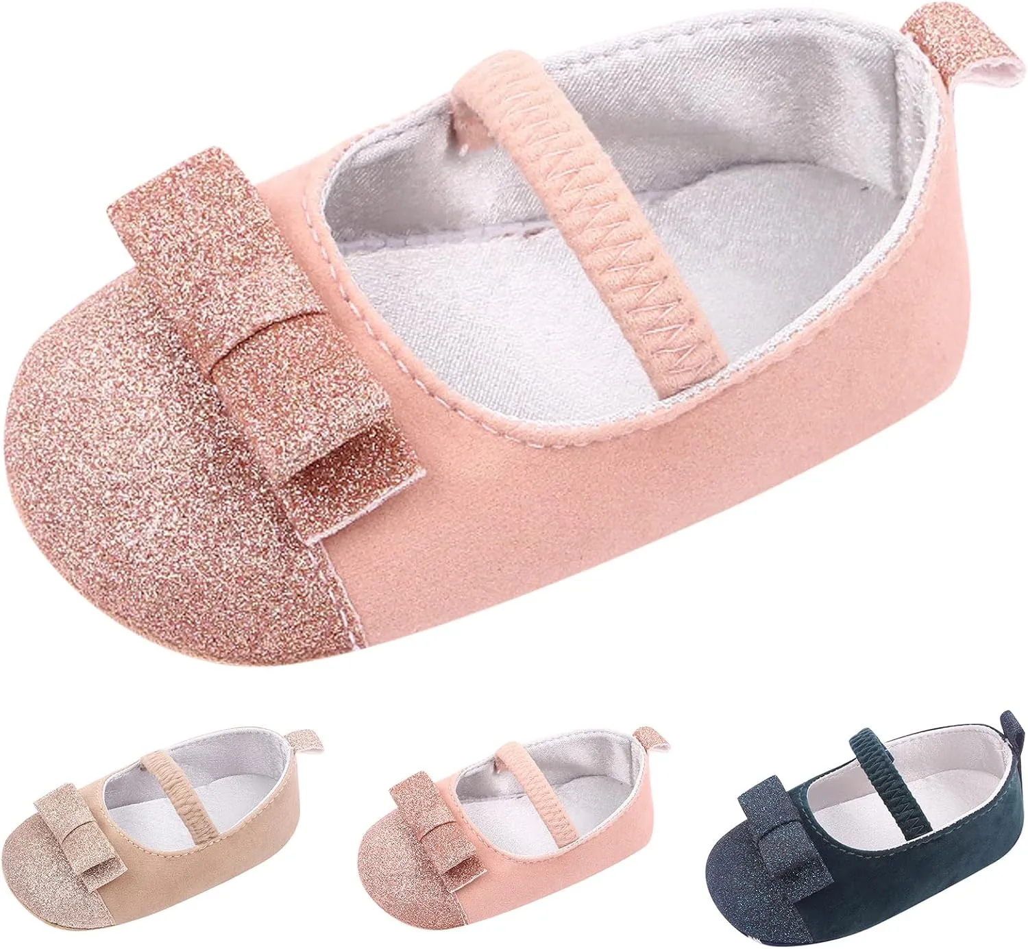 Summer Kids Infant Toddler Shoes Girls Casual Shoes Flat Lightweight Elastic Band Slip On Sequin Upper 12 Month Shoes