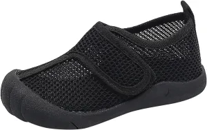 Summer New Hollowed Breathable Mesh Shoes Boys Baotou Anti Kick Sandals Girls Solid Color Beach Shoes Girls Wedges