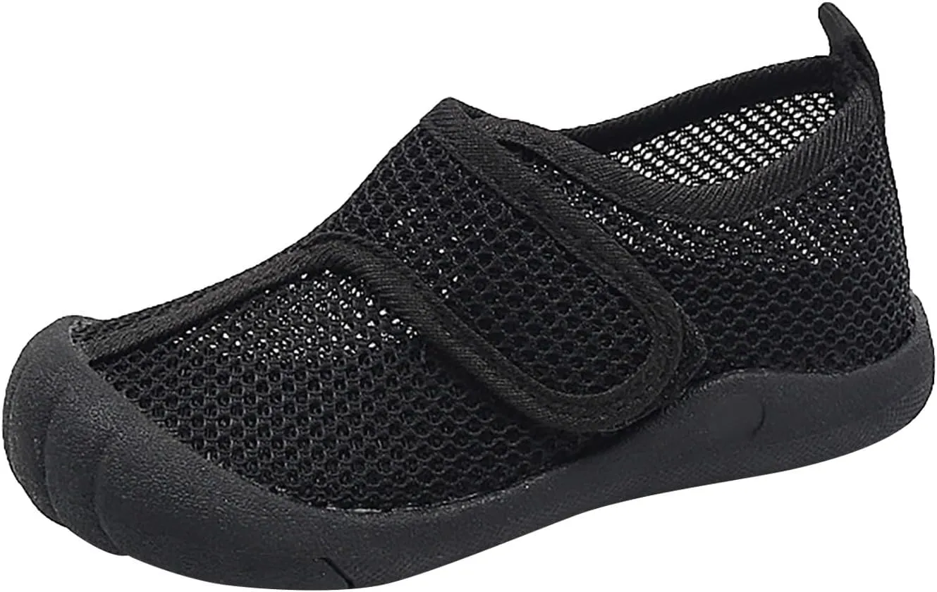 Summer New Hollowed Breathable Mesh Shoes Boys Baotou Anti Kick Sandals Girls Solid Color Beach Shoes Girls Wedges