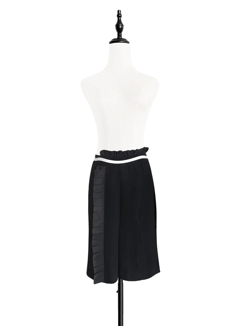 Surprise Sale! Classic Black High Waisted Tailor Ruffle Shorts