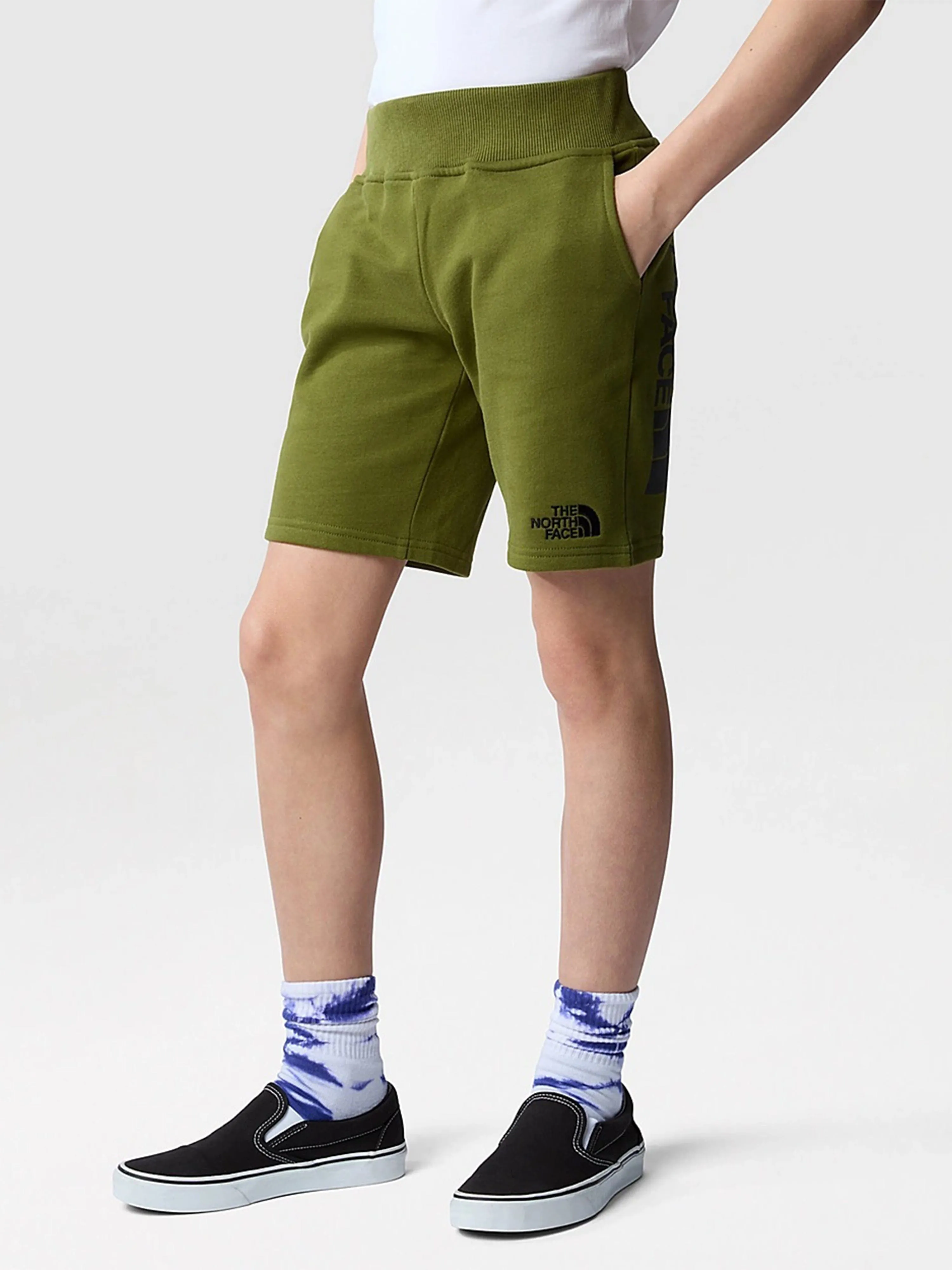 The North Face Boys Cotton Shorts in Green
