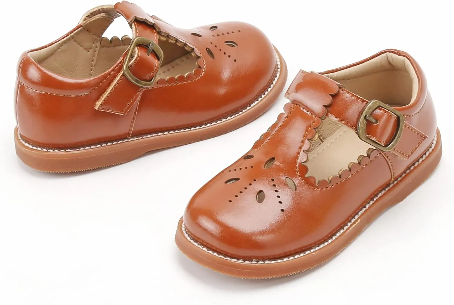 Todder Little Girls Oxford Shoes Mary Jane T-Strap School Uniform Party Dress Flat Shoes
