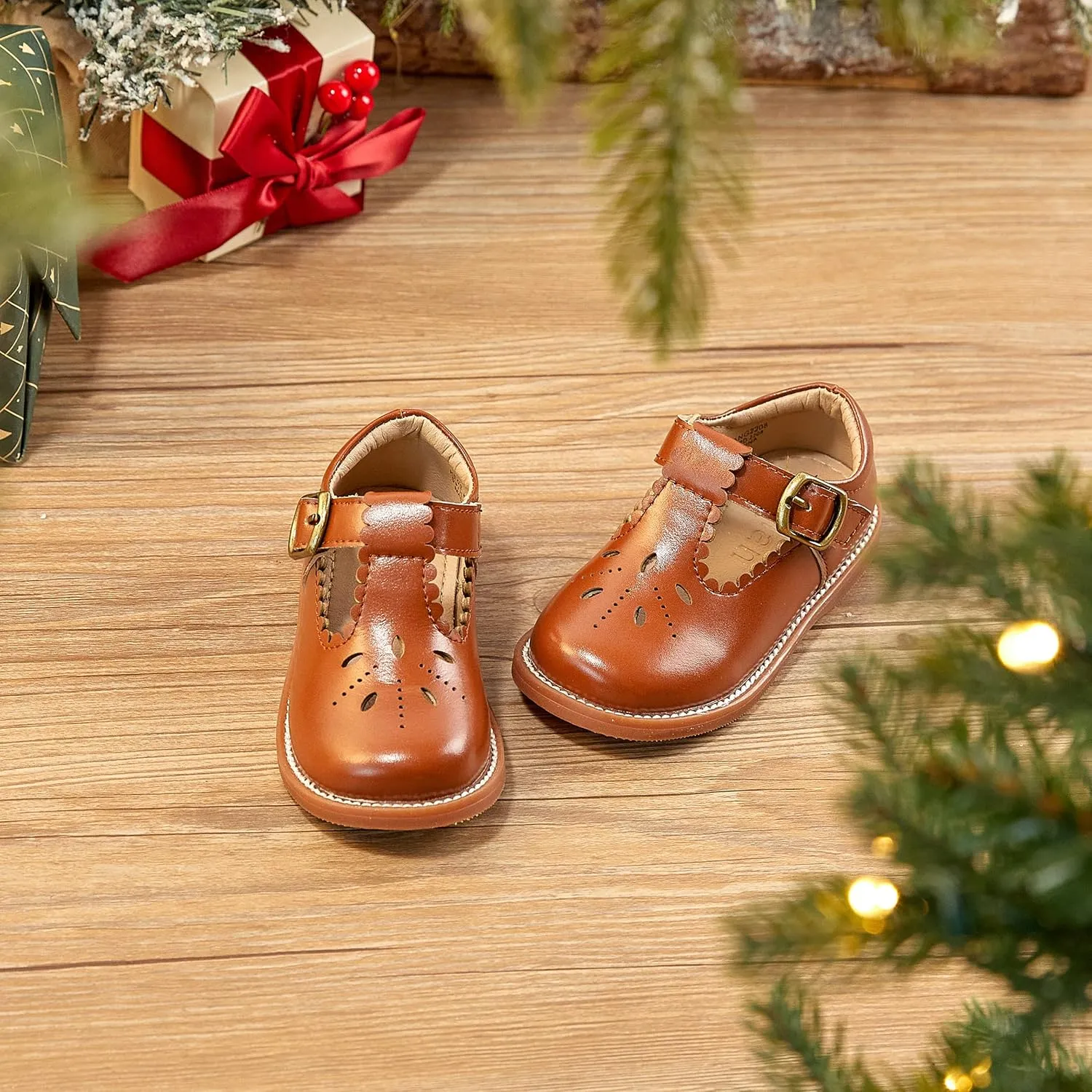 Todder Little Girls Oxford Shoes Mary Jane T-Strap School Uniform Party Dress Flat Shoes