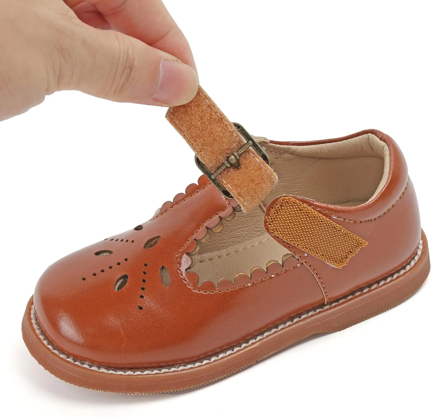 Todder Little Girls Oxford Shoes Mary Jane T-Strap School Uniform Party Dress Flat Shoes