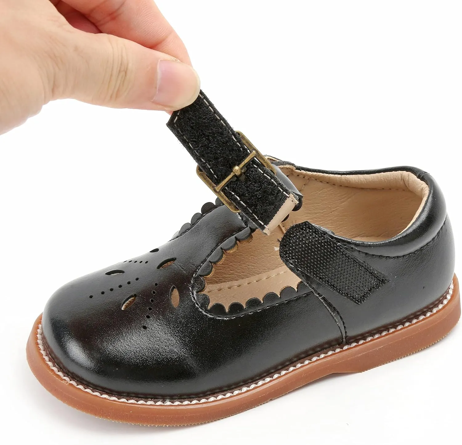 Todder Little Girls Oxford Shoes Mary Jane T-Strap School Uniform Party Dress Flat Shoes