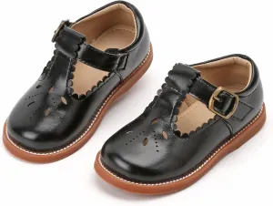 Todder Little Girls Oxford Shoes Mary Jane T-Strap School Uniform Party Dress Flat Shoes