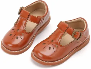 Todder Little Girls Oxford Shoes Mary Jane T-Strap School Uniform Party Dress Flat Shoes