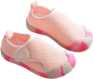 Toddler Baby Boy Girl Shoes Breathable Shoes Baotou Sneakers Mesh Baby Soft Sole Fashion Tie Shoes for Little Girls