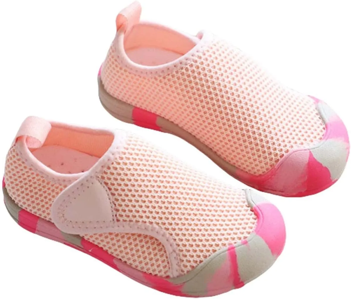 Toddler Baby Boy Girl Shoes Breathable Shoes Baotou Sneakers Mesh Baby Soft Sole Fashion Tie Shoes for Little Girls