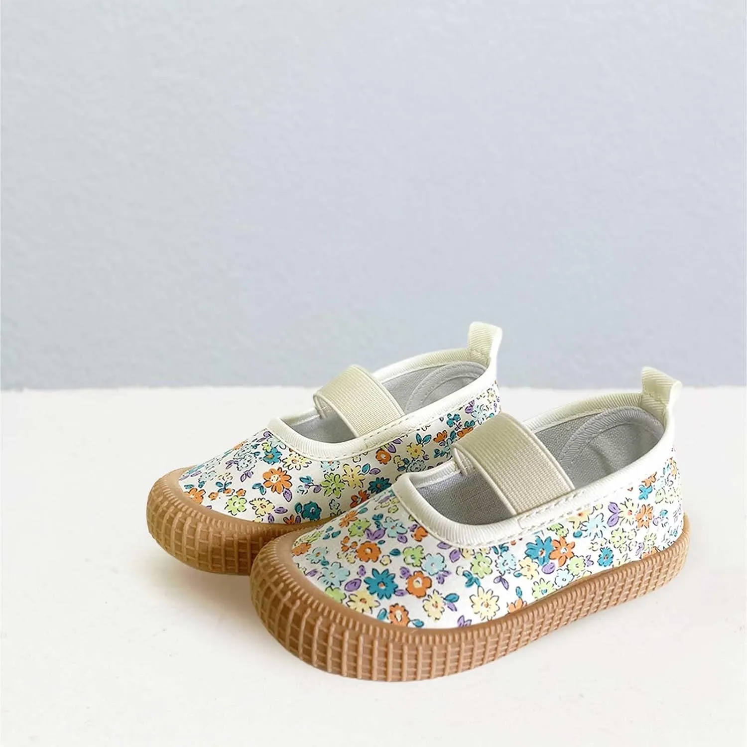 Toddler Baby Boy Girl Shoes Flat Shoes Bao Head One Foot Off Girl Canvas Shoes Baby Soft Sole Girls Youth Running Shoes