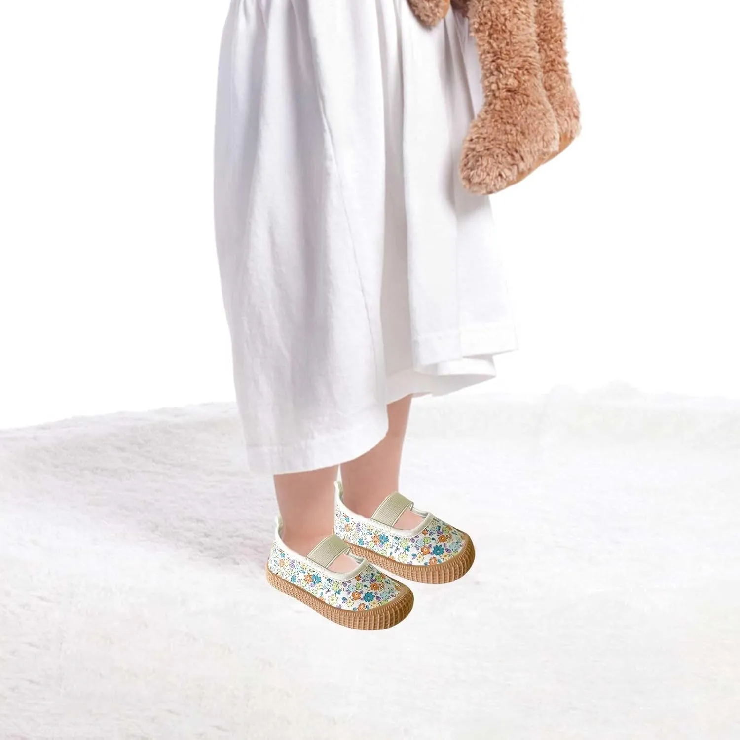 Toddler Baby Boy Girl Shoes Flat Shoes Bao Head One Foot Off Girl Canvas Shoes Baby Soft Sole Girls Youth Running Shoes