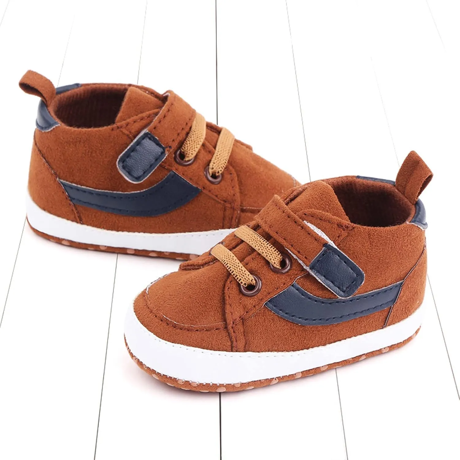 Toddler Baby Boys Girls High Tops Ankle Sneakers Infant Newborn Prewalker Soft Anti-Slip Sole occasins Shoes