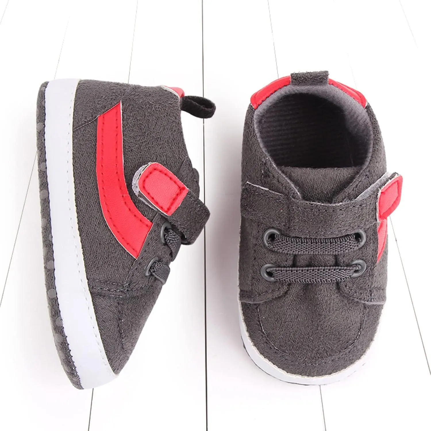Toddler Baby Boys Girls High Tops Ankle Sneakers Soft Anti-Slip Sole occasins Infant Newborn Prewalker Shoes