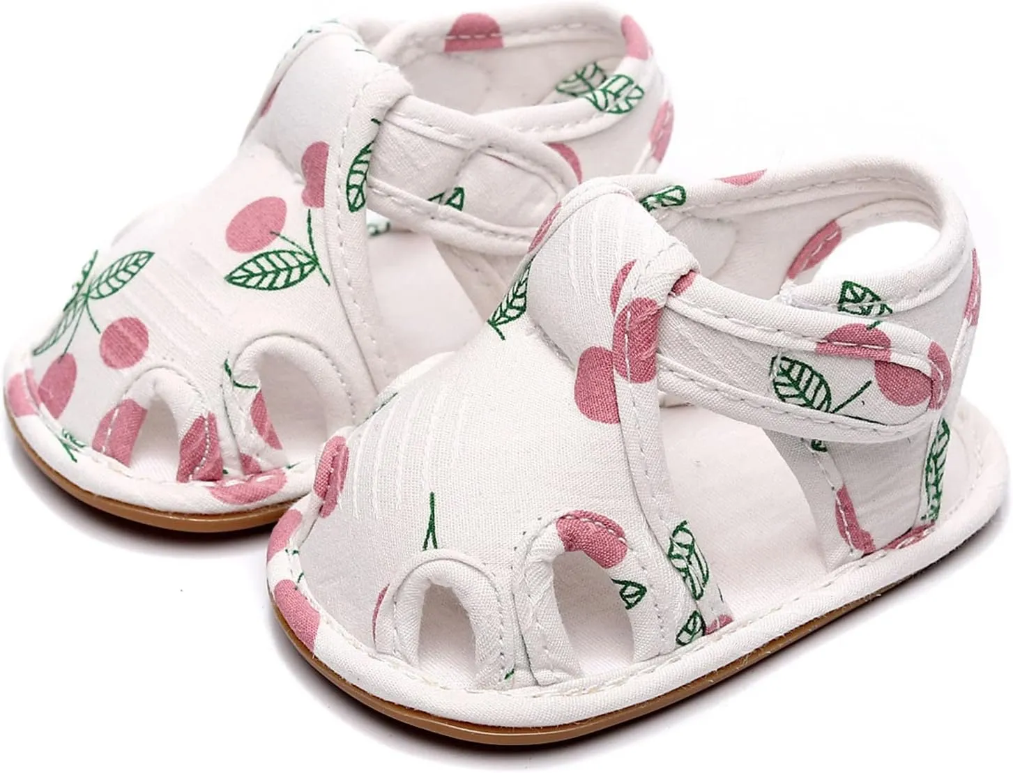 Toddler Baby Boys Girls Sandals Soft Sole Non Slip Toddler Prewalker Crib Floor Shoes Summer Outdoor Walking Shoes (Pink-03#WER, 0Months)