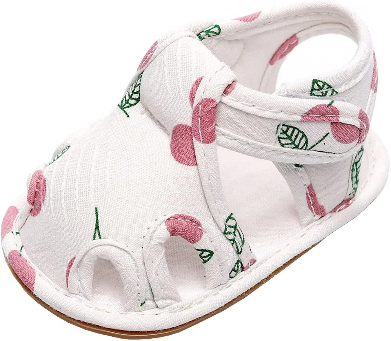 Toddler Baby Boys Girls Sandals Soft Sole Non Slip Toddler Prewalker Crib Floor Shoes Summer Outdoor Walking Shoes (Pink-03#WER, 0Months)